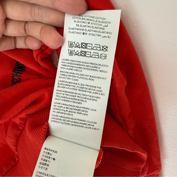 Moschino Kids Red Bear Sweatshirt Size 4 - Picture 5 of 6